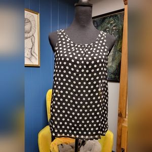 Forever 21 Sheer Polka Dot Tank Size M